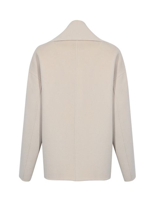 Cappotto con collo sciarpa in lana Stucco Alpha studio | AD-4693N2017